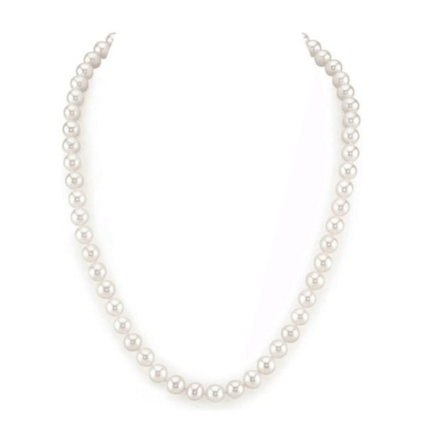6-8mm White Freshwater Pearl Strand Necklace - Zafari Studio Jewelry